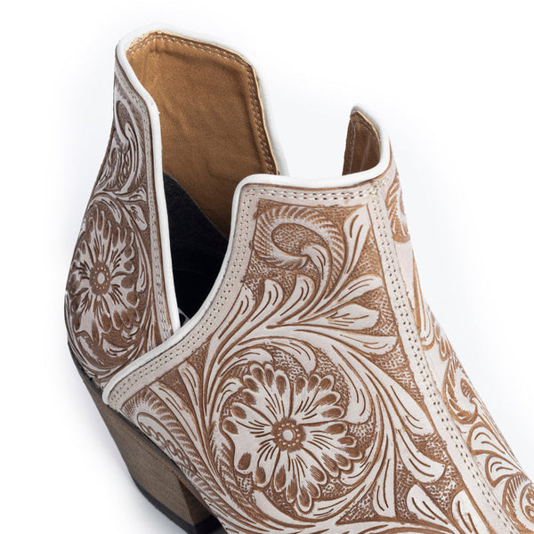Myra Western Moxie Hand-Tooled Booties
