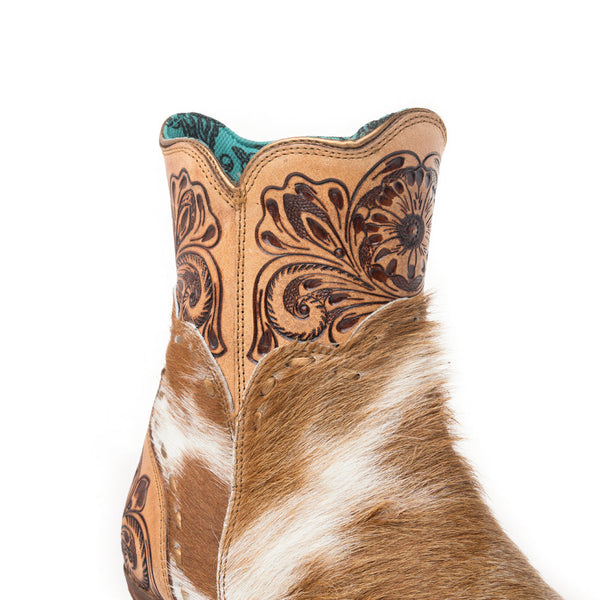 Myra Winchester Hair-On Hide & Hand-Tooled Boots