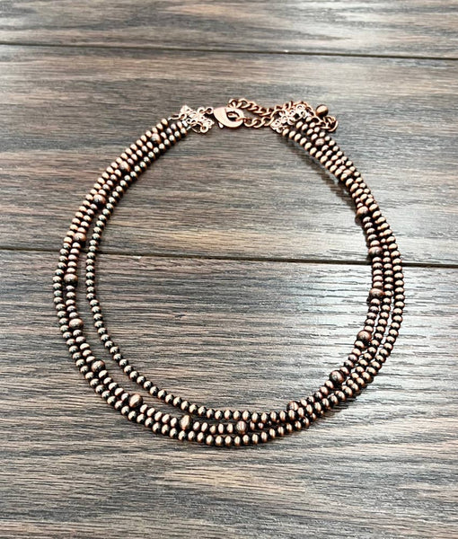 Copper Navajo Bead Necklace