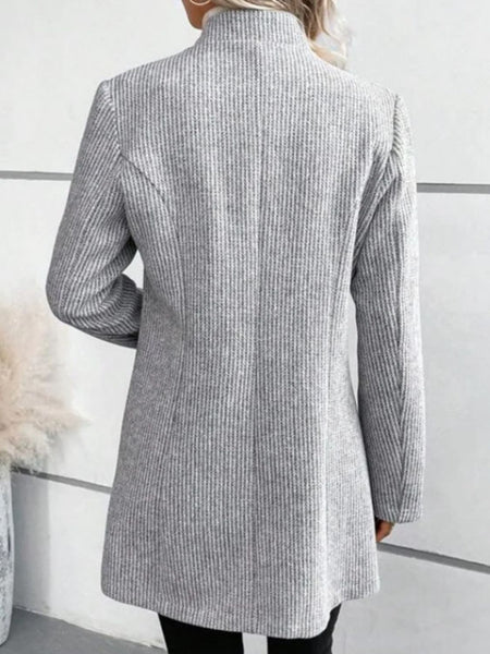 One Button Long Sleeve Coat