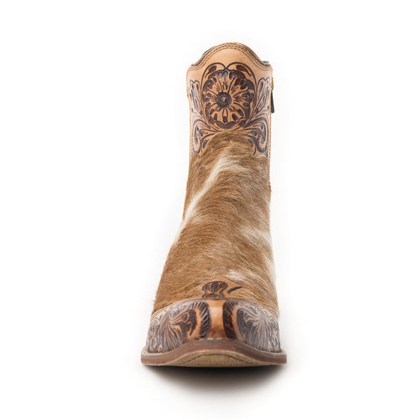 Myra Winchester Hair-On Hide & Hand-Tooled Boots