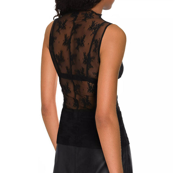 Sheer Lace Sleeveless Top