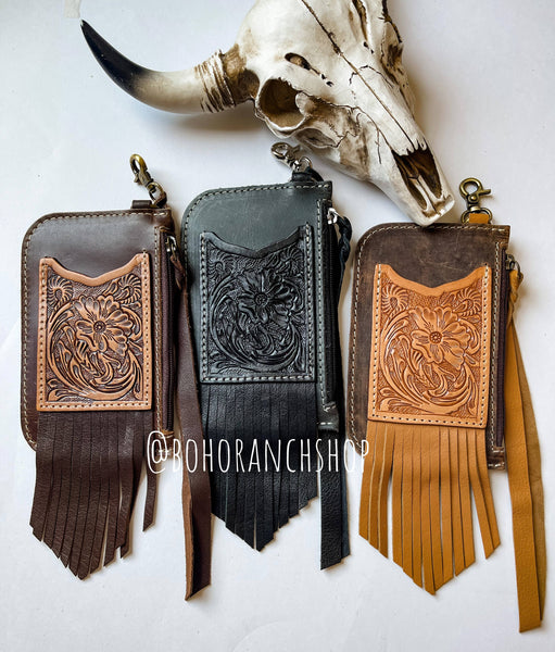 Western Keychain ID Leather Wallet