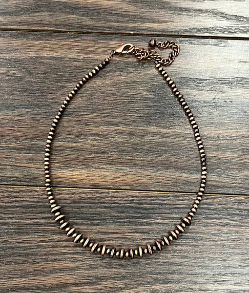 15" Copper Navajo Pearl Necklace
