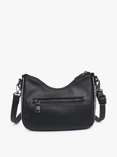 Rhinestone & Chain Detailed Shoulder Bag