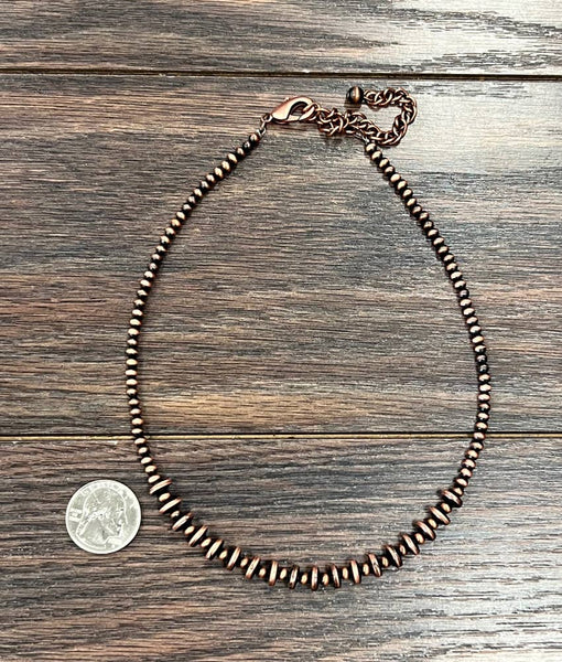 15" Copper Navajo Pearl Necklace