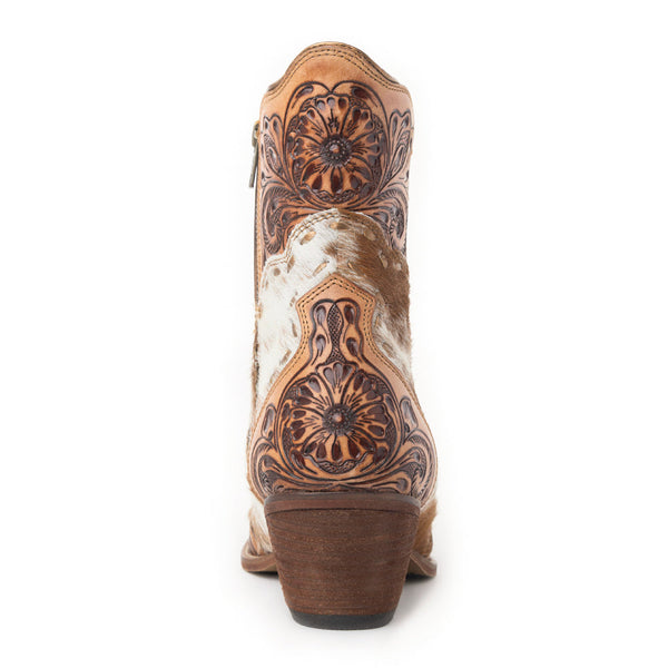 Myra Winchester Hair-On Hide & Hand-Tooled Boots