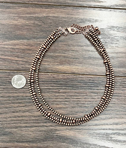 Copper Navajo Bead Necklace