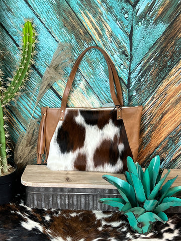 Cowhide and Leather Purse