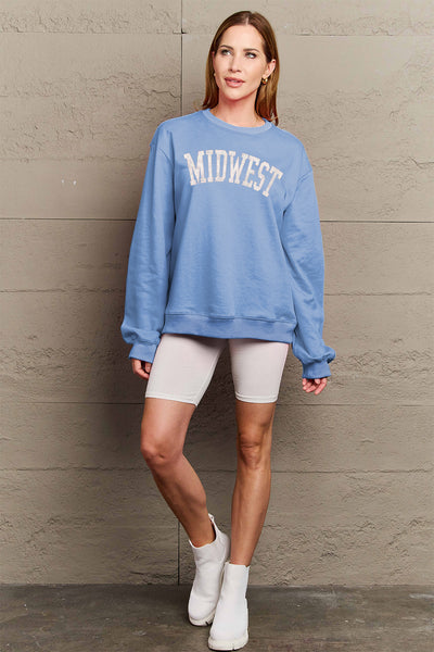 Simply Love Full Size MIDWEST Graphic Sweatshirt