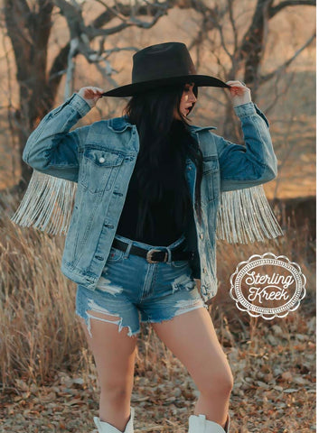 RHINESTONE RODEO DENIM JACKET